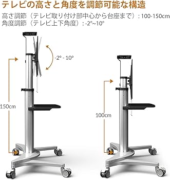 Amazon｜Loctek テレビスタンド 32-70インチ液晶テレビ対応 高さ角度