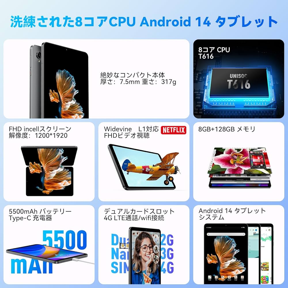 Amazon.co.jp: タブレット 8インチ Headwolf FPad3 タブレット SIM