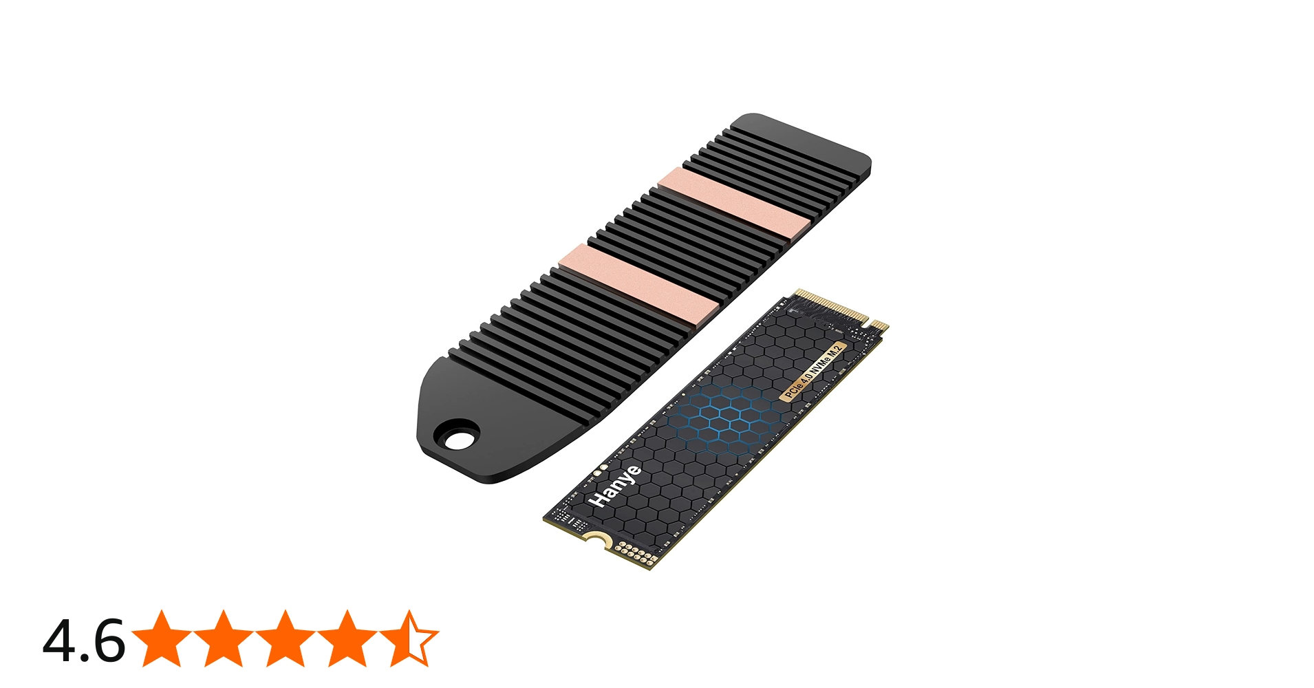 Amazon | Hanye 内蔵 SSD 2TB PCIe Gen4x4 M.2 NVMe 2280 ヒートシンク