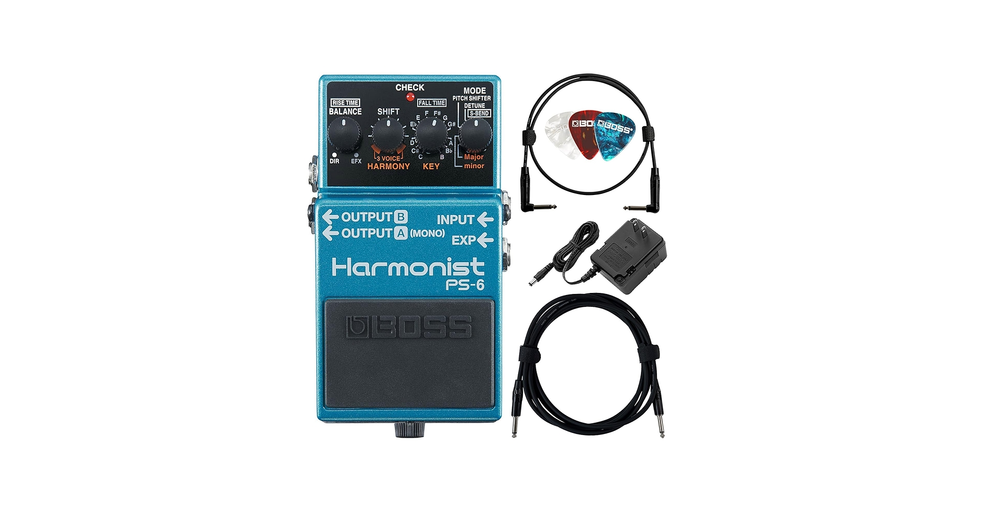 Amazon.com: Boss PS-6 Harmonist Bundle with Gearlux Power Supply