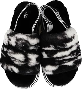 Amazon | [アグ] サンダル 厚底 ディスコ マーブル スライド ファー