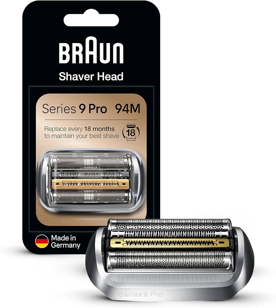 Braun Electric Shaver Head Replacement Part 94M Silver, Compatible
