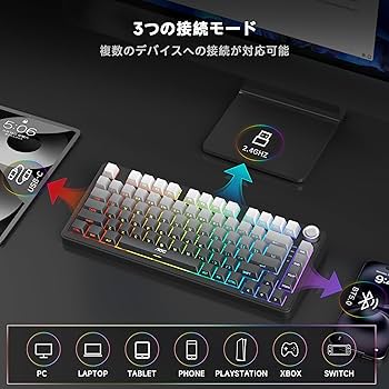 Amazon | 【国内正規品】AOC GK330 ゲーミングキーボード ワイヤレス