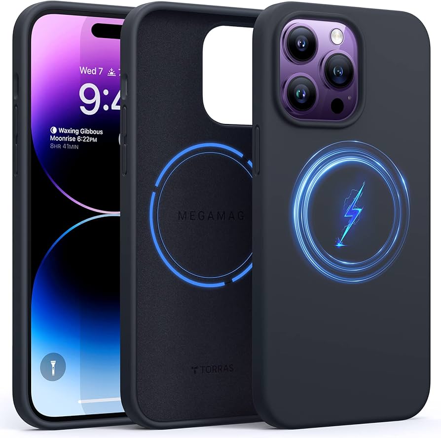Amazon.com: TORRAS Magnetic Silicone for iPhone 14 Pro Max Phone