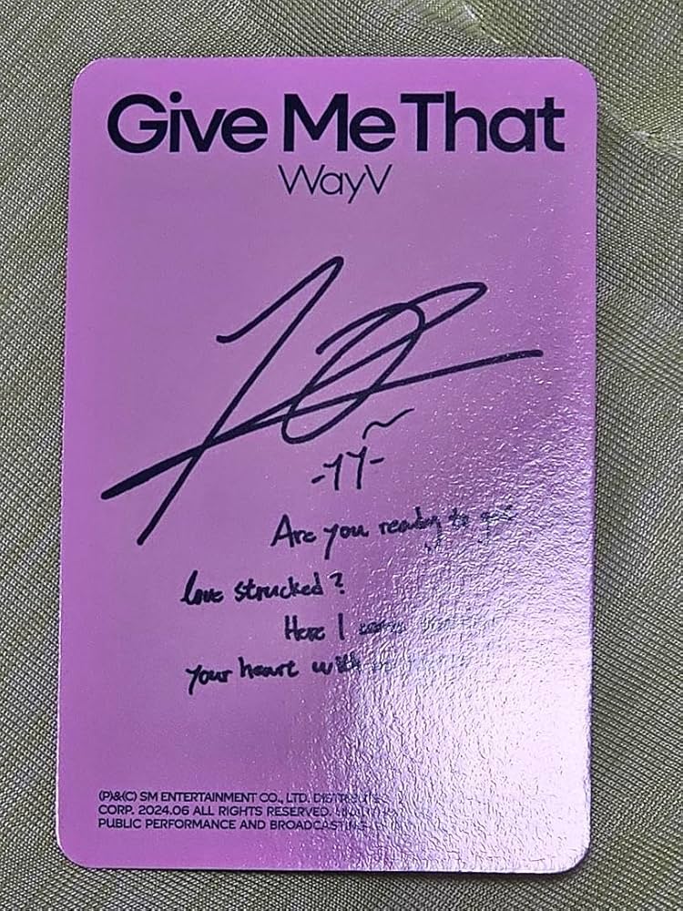 激レア wayv takeoff ヤンヤン 直筆サイントレカ 激レア wayv takeoff