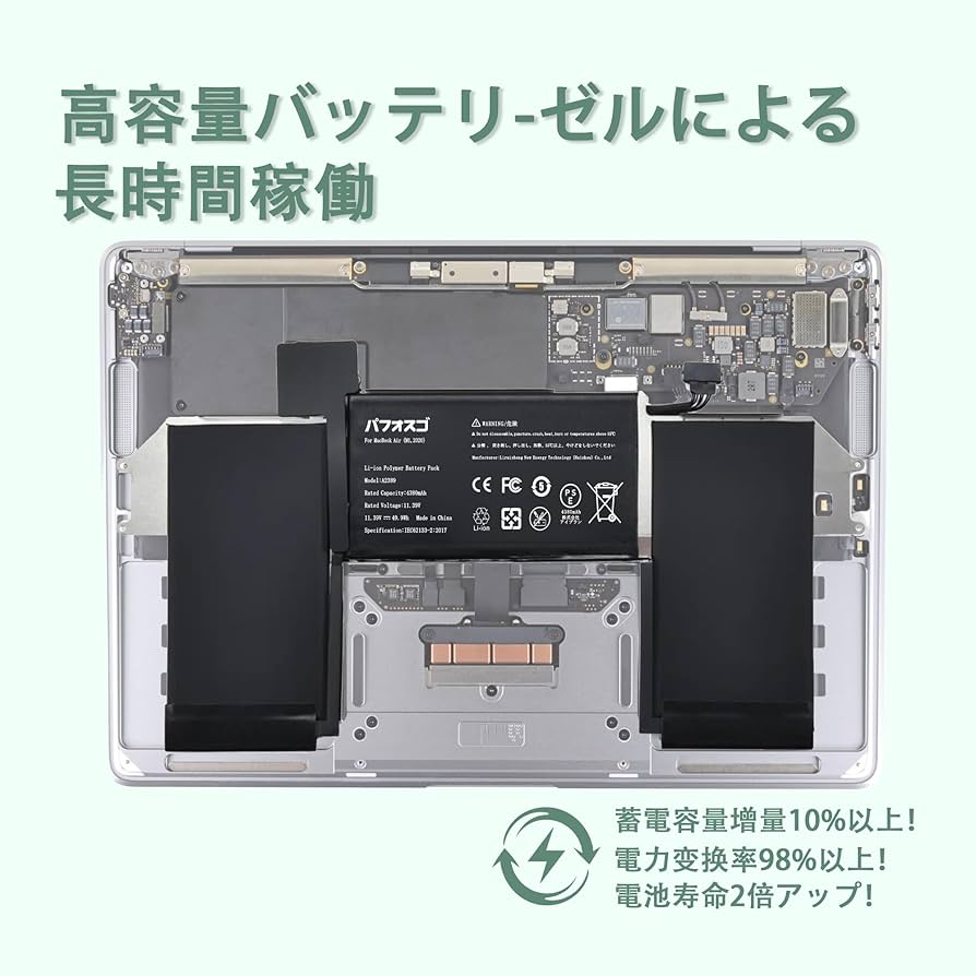 Amazon.co.jp: パフォスゴ for MacBook Air M1 2020 バッテリー 交換