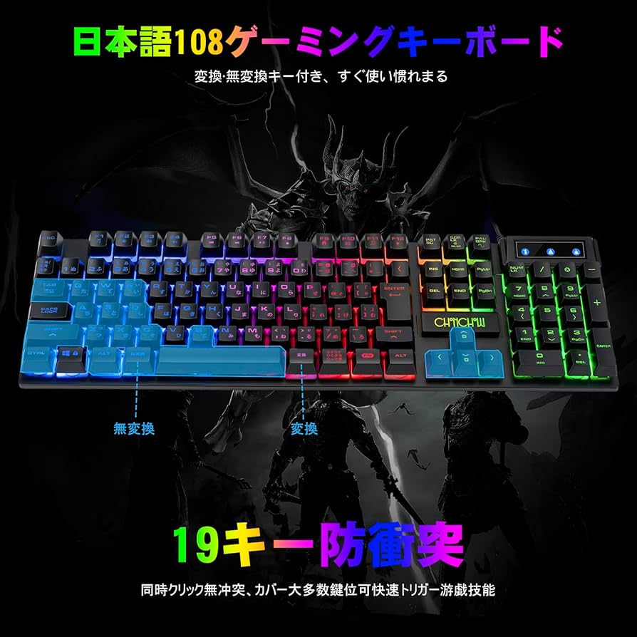 Amazon | CHONCHOW ゲーミングキーボードマウスセット ps4/ps5対応