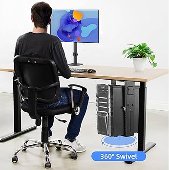 Amazon.co.jp: CPUホルダー デスク下マウント - 調節可能な壁 PC