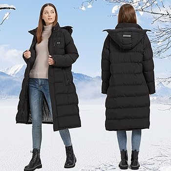 Amazon.com: GPIOPGHO Heated Jackets for Women, Long Winter Coats
