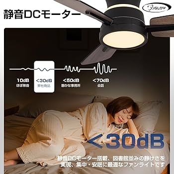 Amazon.co.jp : 【間接照明】XiGLOW シーリングファンライト 6-8畳