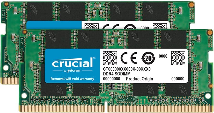 Crucial 32GB Kit (16GBx2) DDR4 2400 MT/s (PC4-19200) DR x8 SODIMM