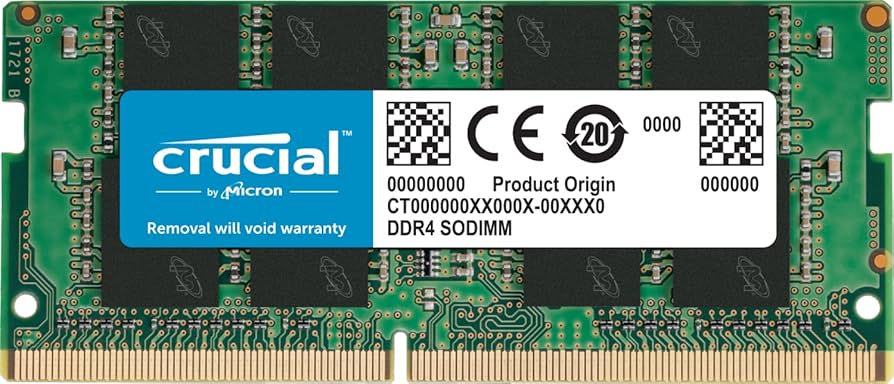 Crucial RAM 16GB DDR4 3200MHz CL22 (or 2933MHz or 2666MHz) Laptop