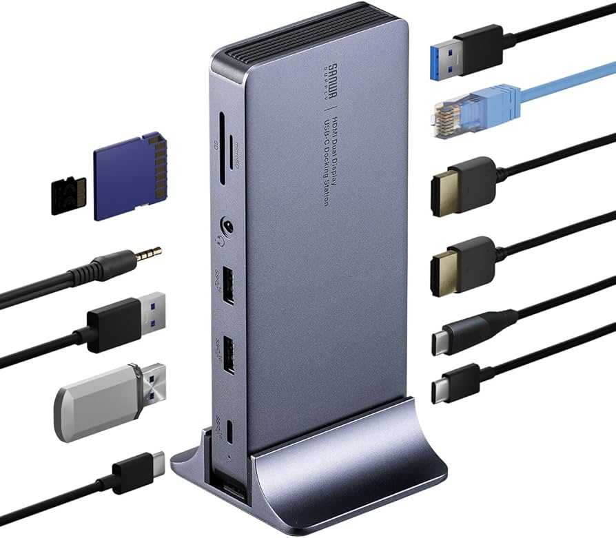 Amazon.co.jp: サンワダイレクト Type-C ドッキングステーション 2画面
