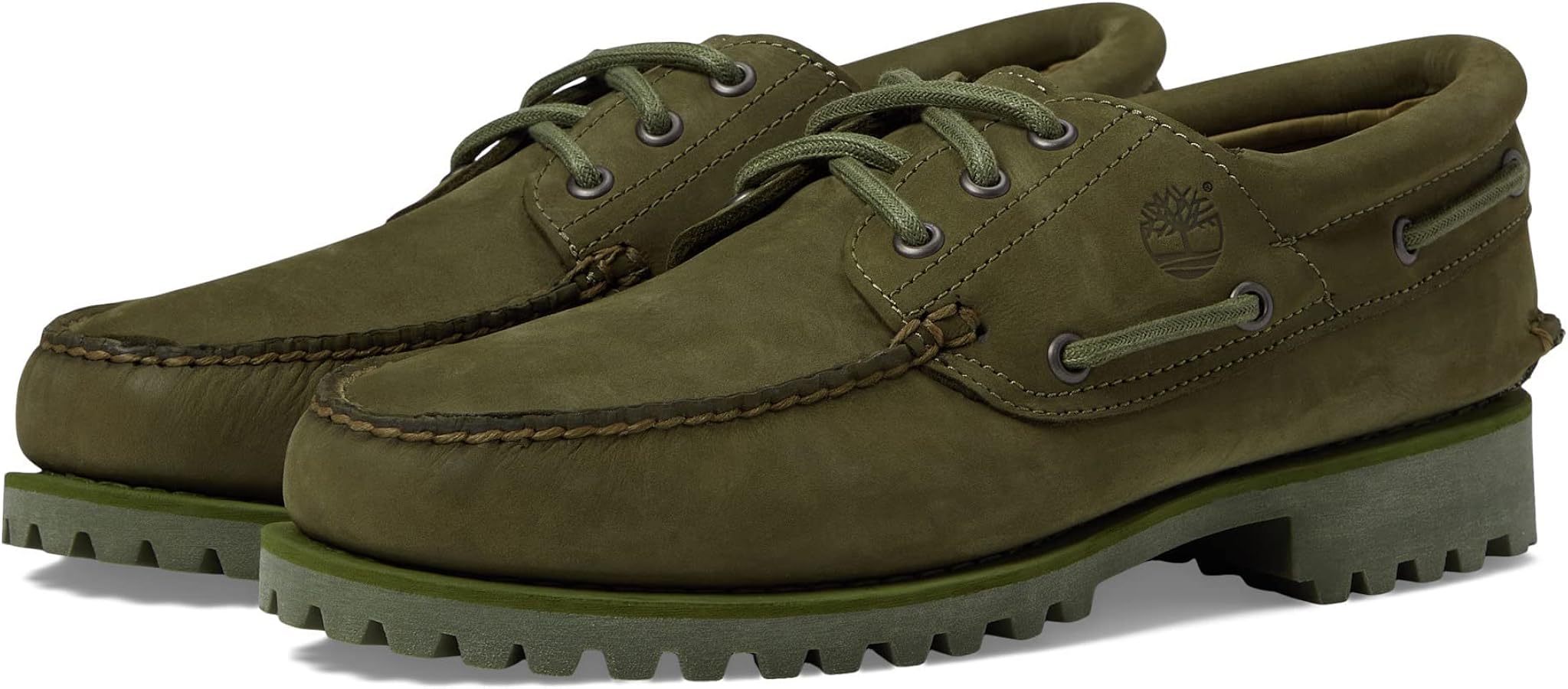Timberland Authentics 3 Eye Classic Lug Dark Green Nubuck 12 D (M