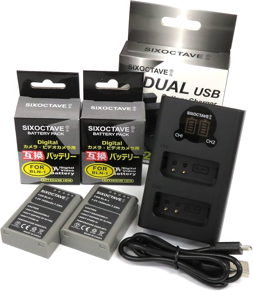 Amazon | SIXOCTAVE 残量表示可能 BLN-1 互換バッテリーパック充電池