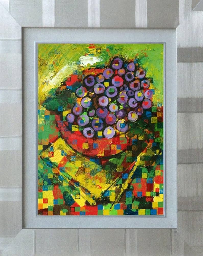 油絵 菅家令子 絵 絵画 インテリア 額付(黒) F4-091616 花 油絵 菅家