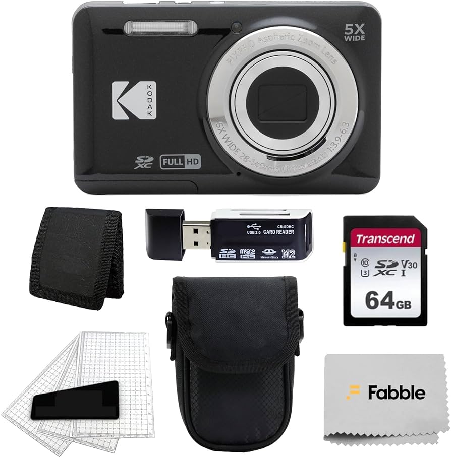 Amazon.com : Kodak PIXPRO FZ55 Digital Camera (Black) + Black