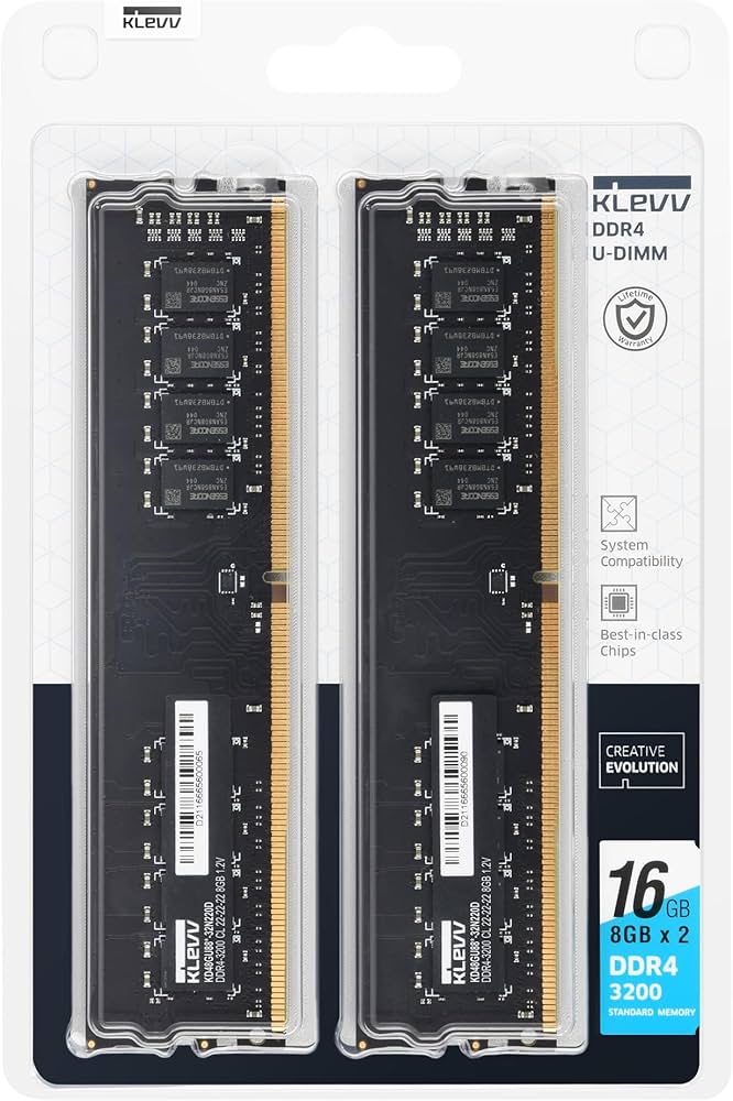 Amazon.co.jp: KLEVV DDR4 16GB (2x8GB) 3200MHz CL21 1.2V UDIMM