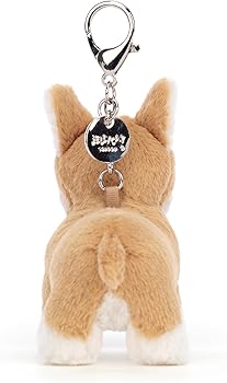 Amazon.co.jp: Jellycat Betty Corgi バッグキーチェーン, ベティ