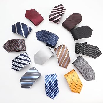 kaxilu Zipper Ties for Men 15pcs Assorted Neckties for Mens, Silky