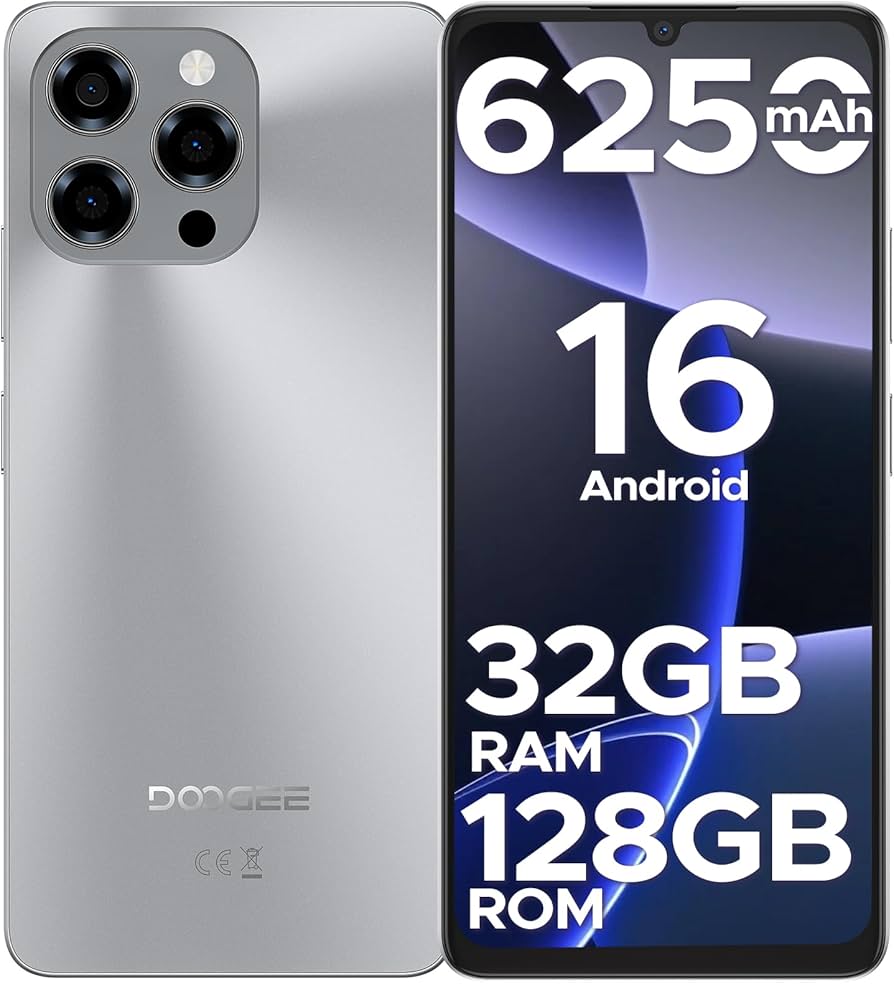 DOOGEE Note 58 Unlocked Cell Phone,Android 16 Phone,32GB+128GB/2TB