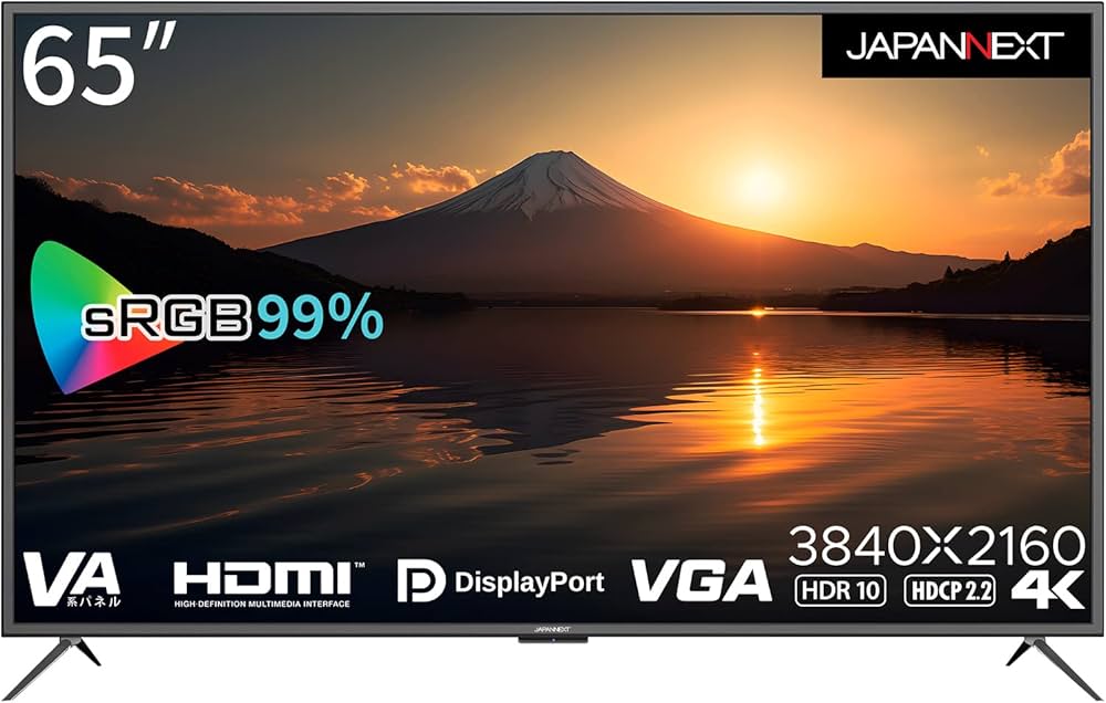 Amazon.co.jp: JAPANNEXT 65インチ 大型4Kモニター JN-V6500UHDR-N 非