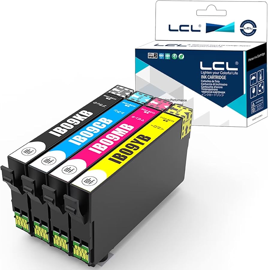 Amazon.co.jp: LCL エプソン用 IB09 IB09CL4B 大容量 顔料 (4色セット