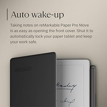 Amazon.com: reMarkable Paper Pro Move - Black Leather Book Folio