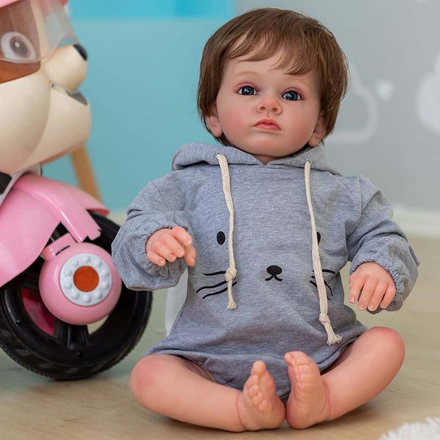 Amazon.co.jp: 60CM 巨大な赤ちゃん青い目リボーンドール男の子 24