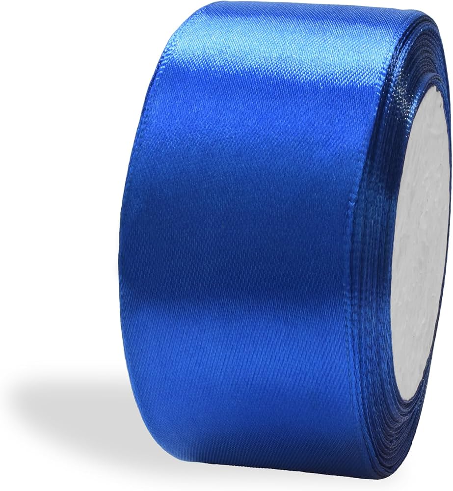 Amazon.com: Lakesstory Electric Blue 2 Inch Satin Ribbon Roll - 25