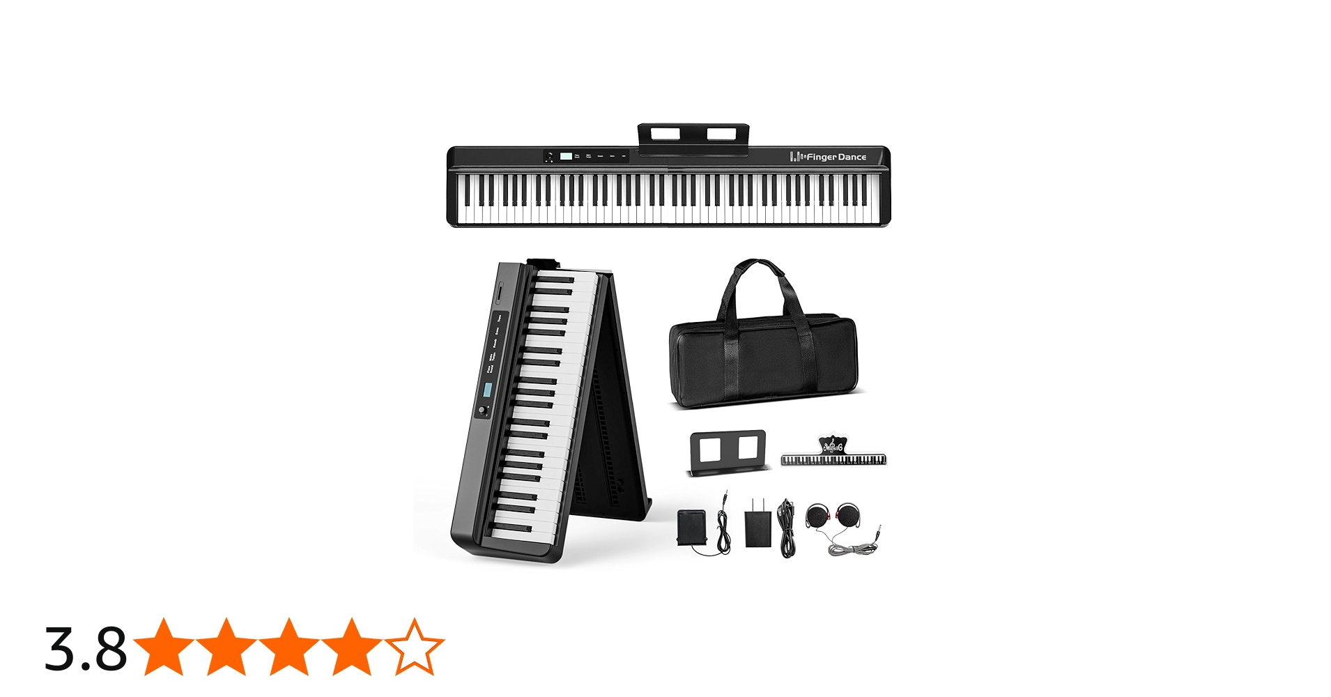 Finger Dance Folding Piano 88 Key Keyboard Pro, [ Upgrade Chip