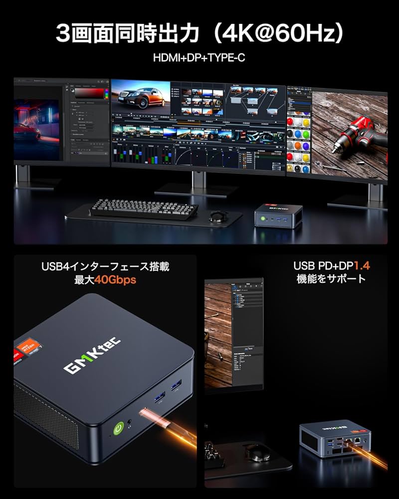 Amazon.co.jp: GMKtec Nucbox K6 AMD Ryzen 7 7840HS ゲーミング ミニ