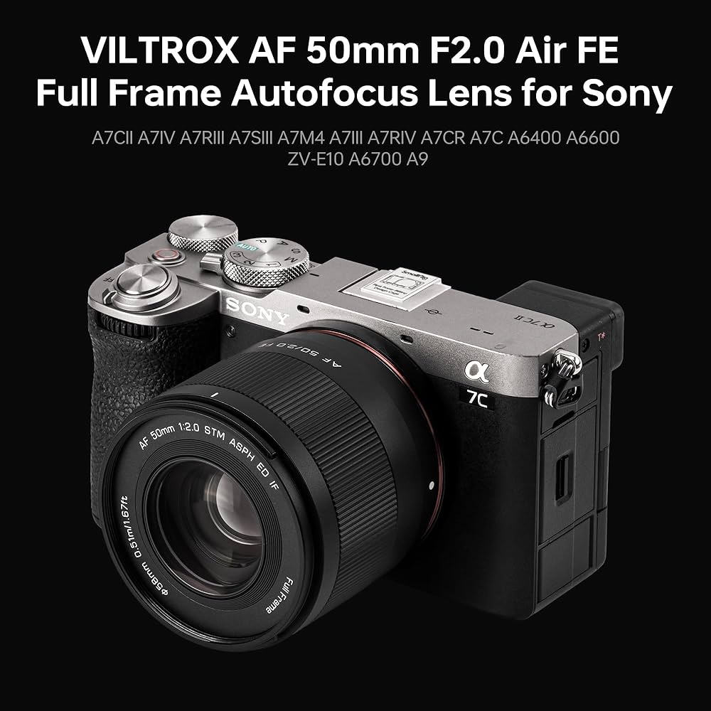 VILTROX AF 50mm F2.0 Air FE Lens, Full Frame Autofocus Prime Lens
