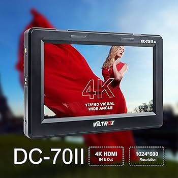 Amazon.com : VILTROX DC-70 II 7 inch Camera Field Monitor, 4K HDMI