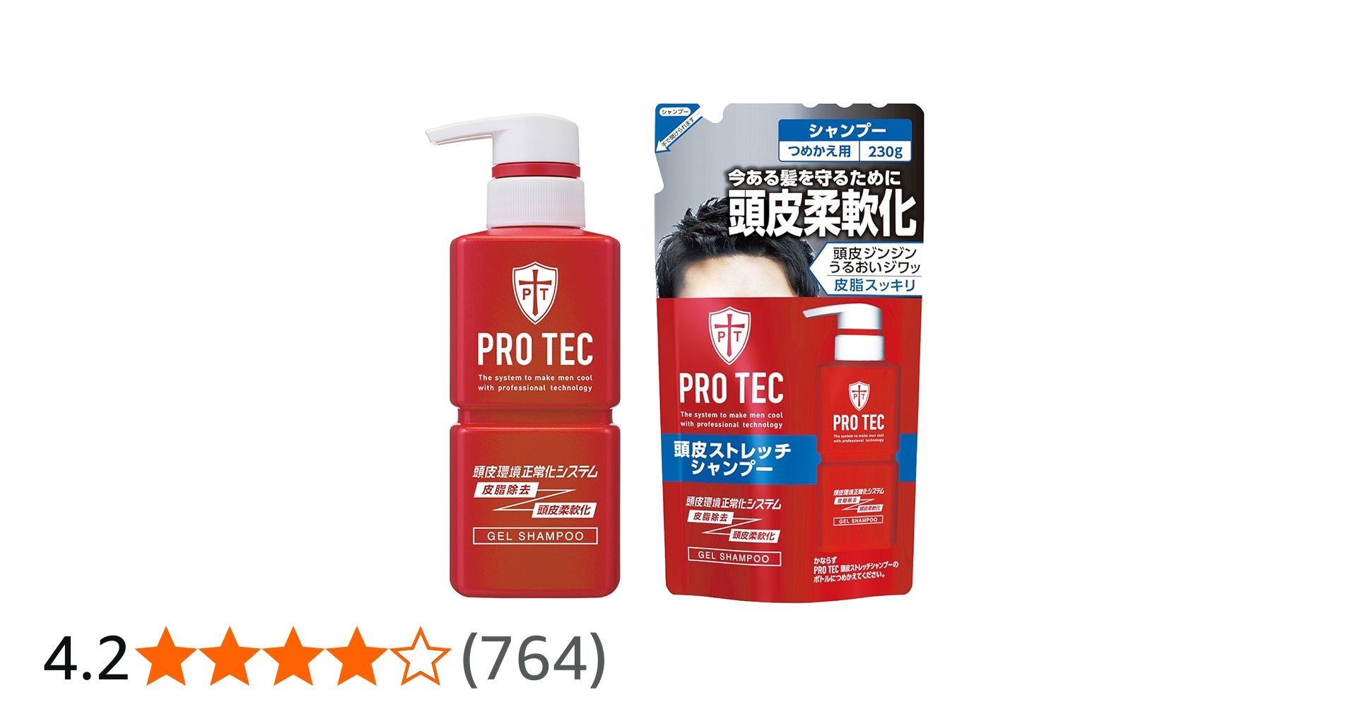 Amazon | PRO TEC(プロテク) 頭皮ストレッチシャンプー 本体ポンプ