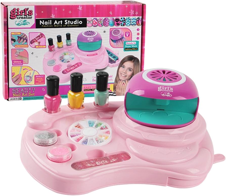 Amazon | キッズネイルポリッシュセット | ネイルドライヤー付きキッズ
