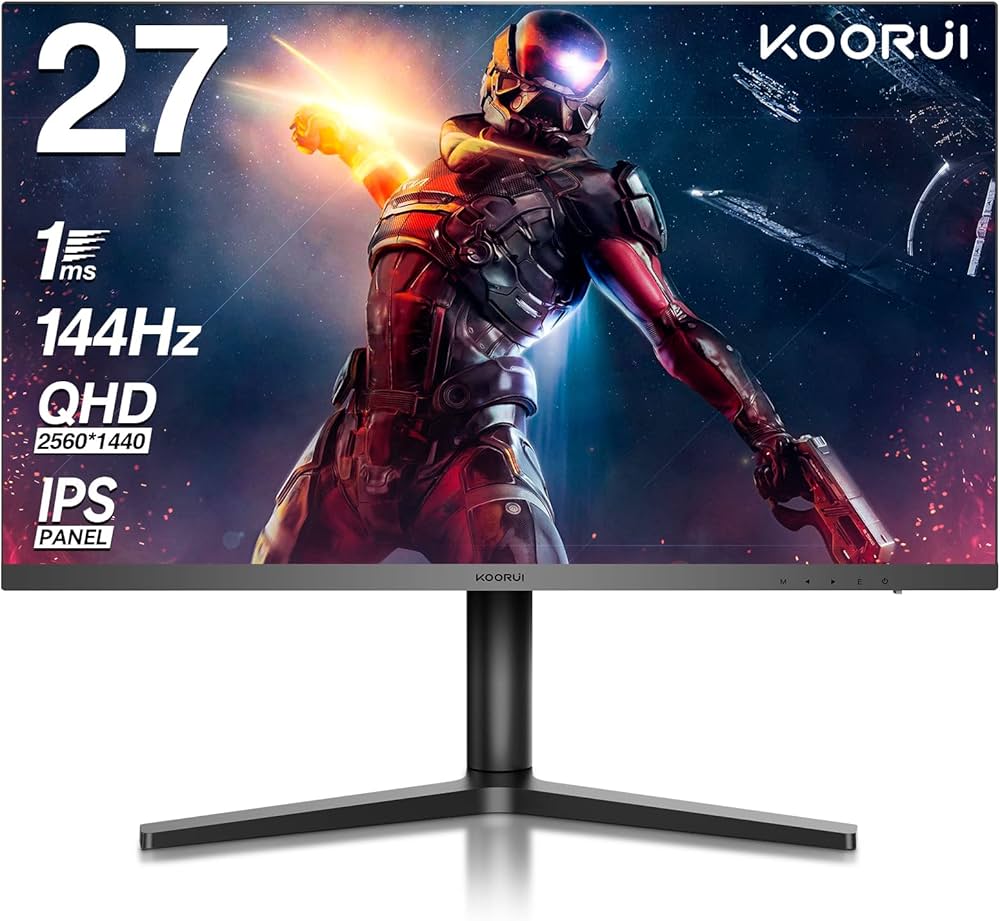 Amazon.co.jp: KOORUI ゲーミングモニター 27インチ QHD 144HZ 1ms IPS