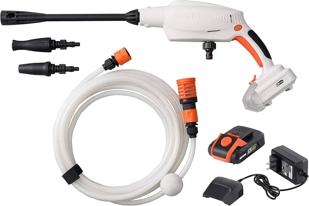 Amazon | 工進(KOSHIN) 18V 2.0Ah 充電式 洗浄機 ガンタイプ SJC-1820