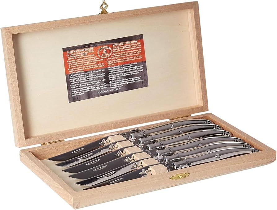 Amazon.com: Jean Dubost Laguiole Steak Knives, Stainless Steel