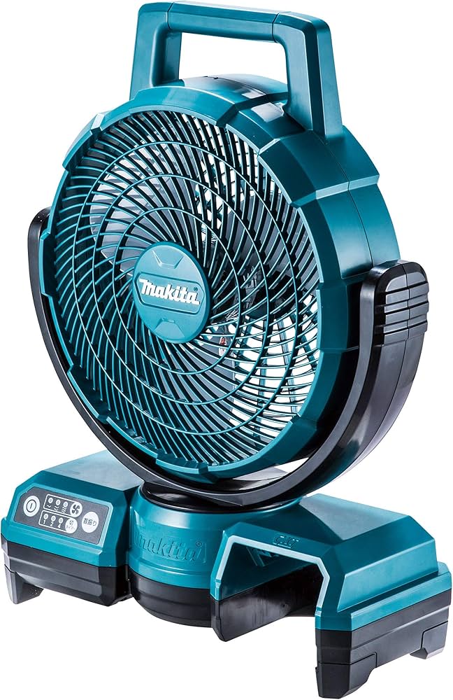 Amazon.co.jp: マキタ 充電式ファン羽根径23.5cm青(10.8V) ACアダプタ