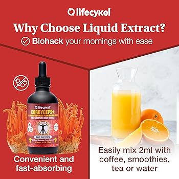 Amazon.com: Lifecykel Cordyceps Mushroom Extract w/Kakadu Plum