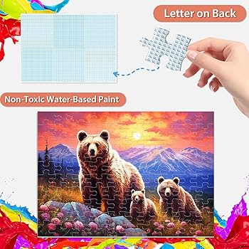 Amazon | 100ピース パズル 4~6歳 ヒグマ ファミリーパズル 6~8歳 8歳