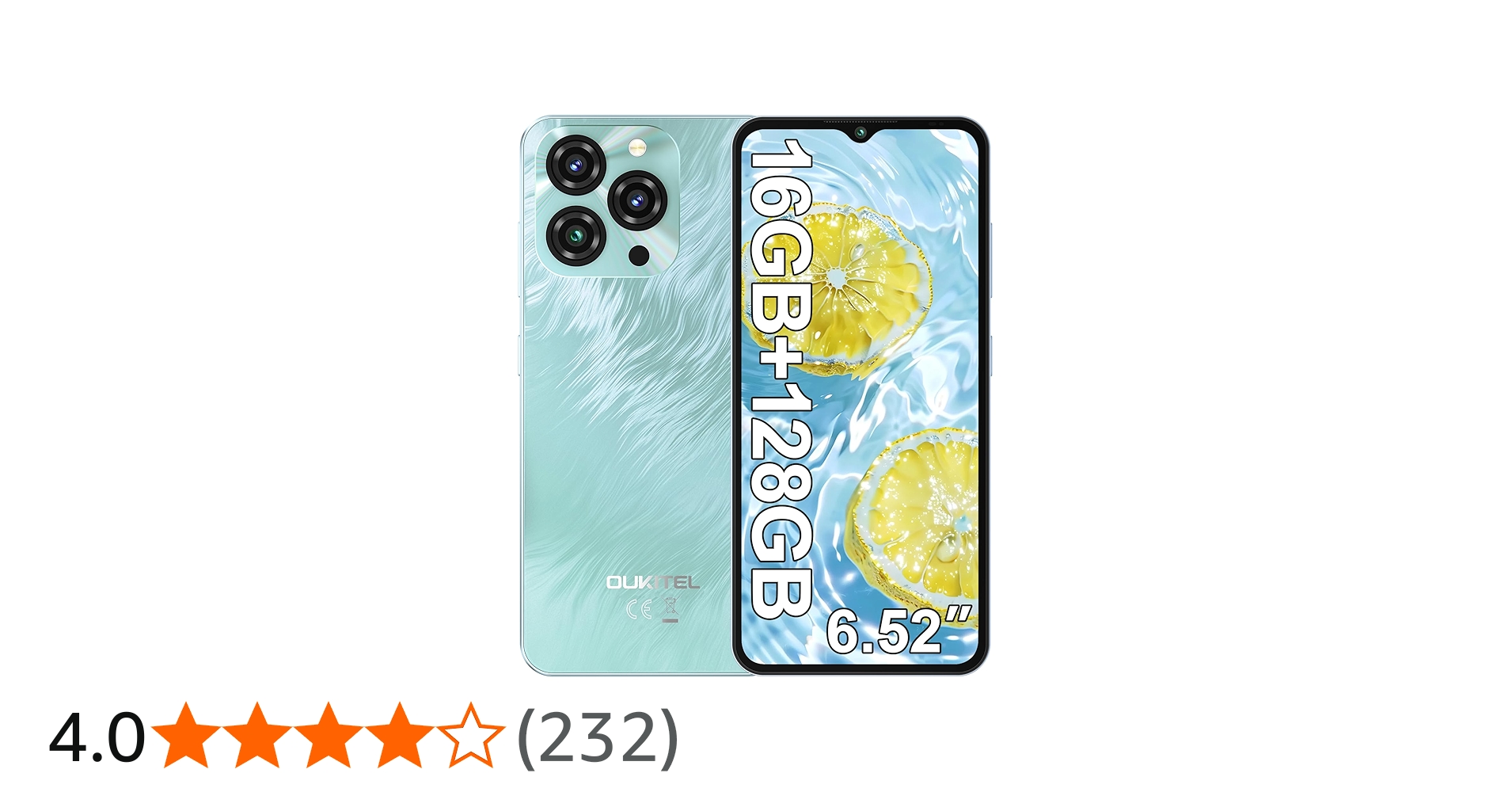 Amazon | OUKITEL SIMフリー スマホ C3 本体 6.52インチHD 大画面 16GB