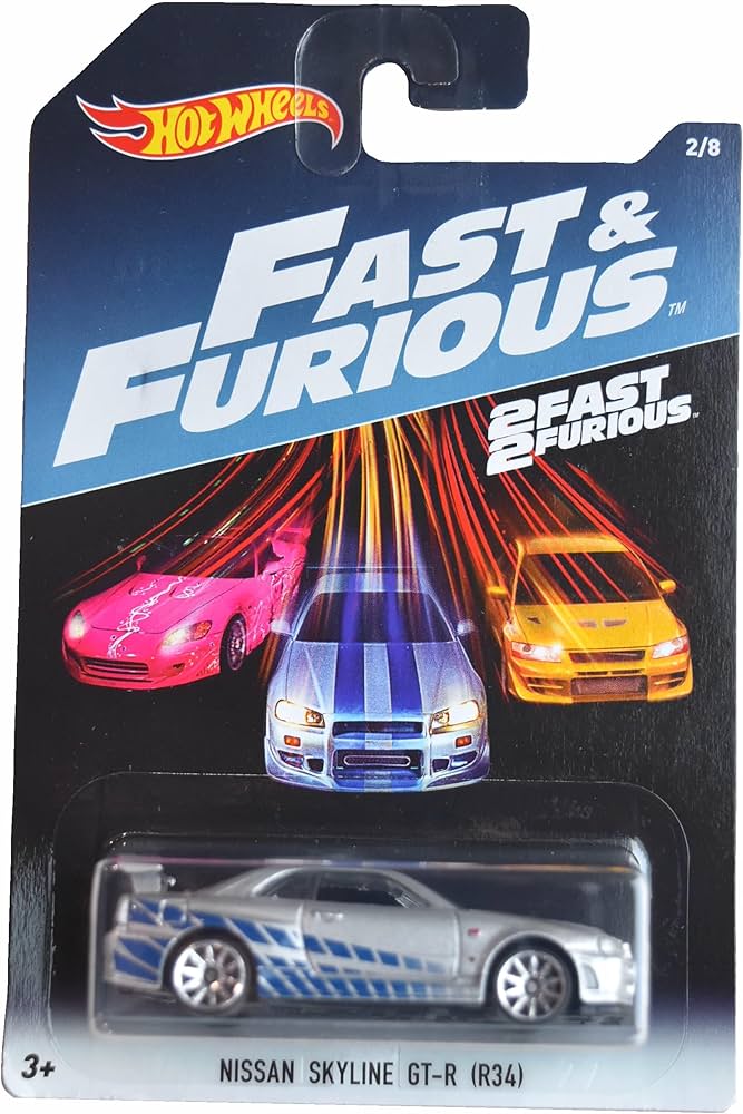 Amazon.com: Hot Wheels Nissan Skyline GT R, Fast & Furious 2/8