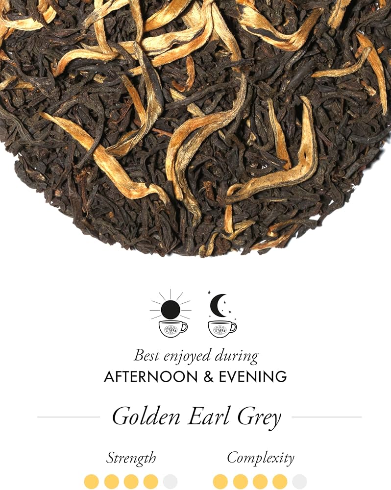 Amazon.co.jp: 【TWG Tea】Golden Earl Grey｜缶入り茶葉100g｜黄金色
