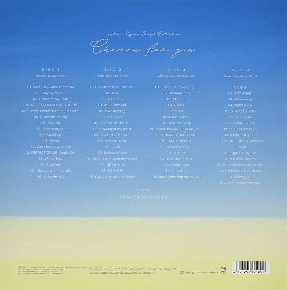 倉木麻衣 - Mai Kuraki Single Collection ~Chance for you~(Rainbow