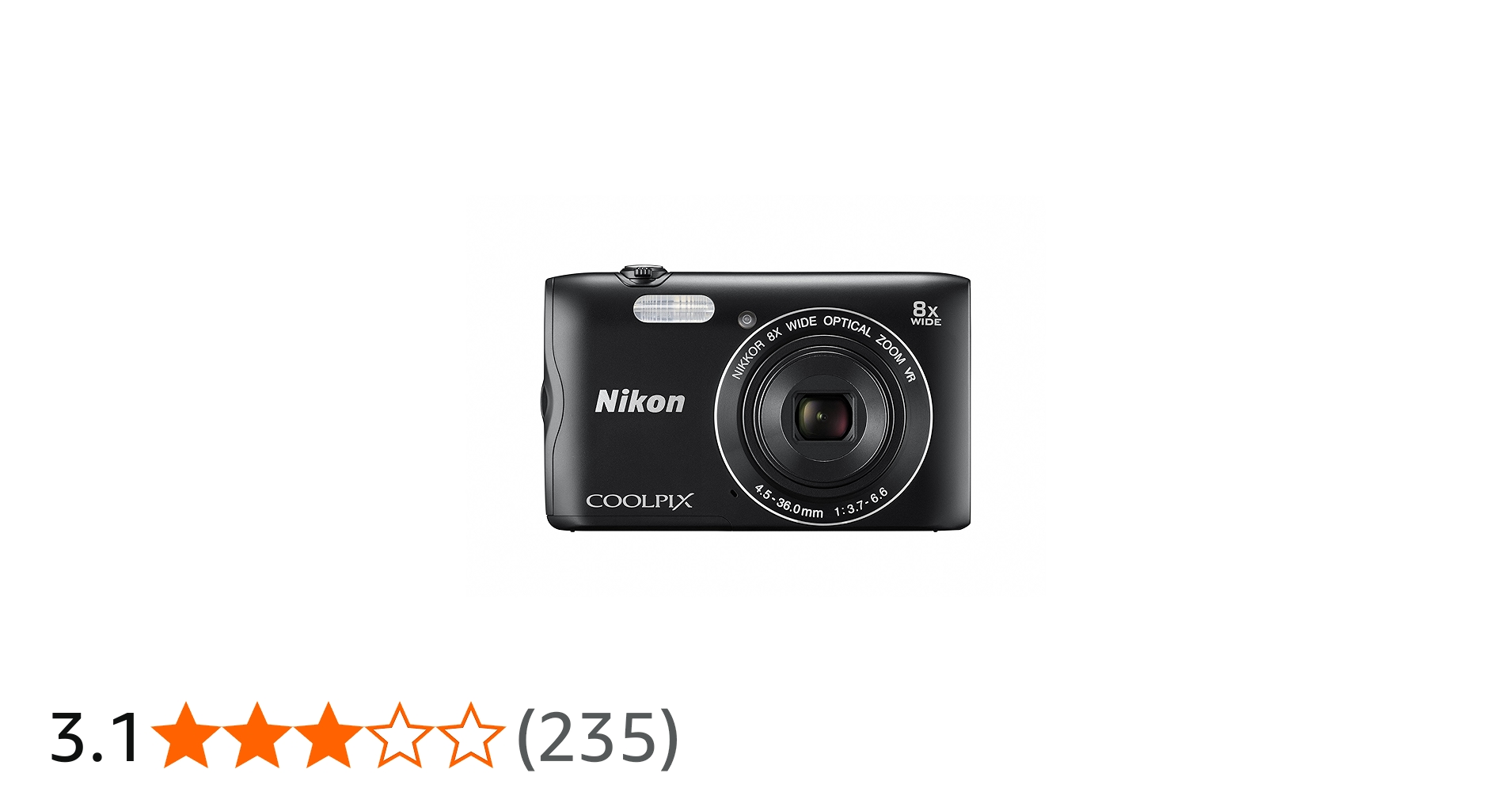 Amazon | Nikon デジタルカメラ COOLPIX A300 光学8倍ズーム 2005万