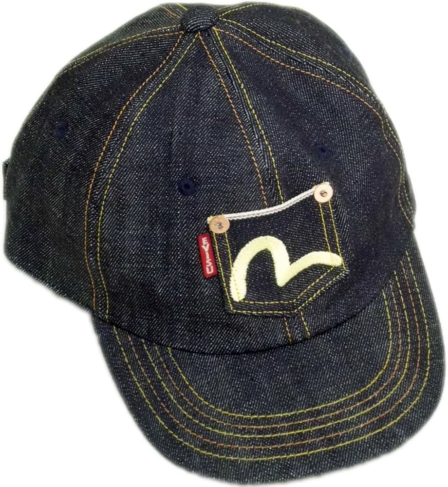 Amazon | (エヴィス) EVISUデニムキャップ (F) インディゴ | キャップ 通販