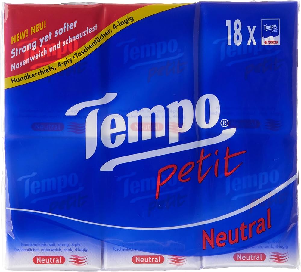 Amazon.co.jp: TEMPO (テンポ) ティッシュ (ニュートラル Neutral 18個