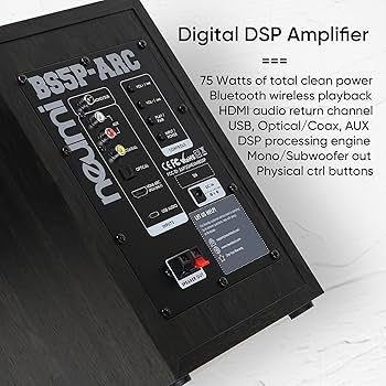 Amazon.com: NEUMITECH NEUMI BS5P-ARC 75-Watt Powered Bookshelf